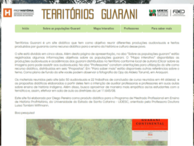 APRENDER A ENSINAR COM OS GUARANIS: EMPATIA NO ENSINO DEHISTÓRIA INDÍGENA PARA IMPLEMENTAÇÃO DA LEI 11.645/08 ATRAVÉS DOSITE “TERRITÓRIOS&nbsp;GUARANI”